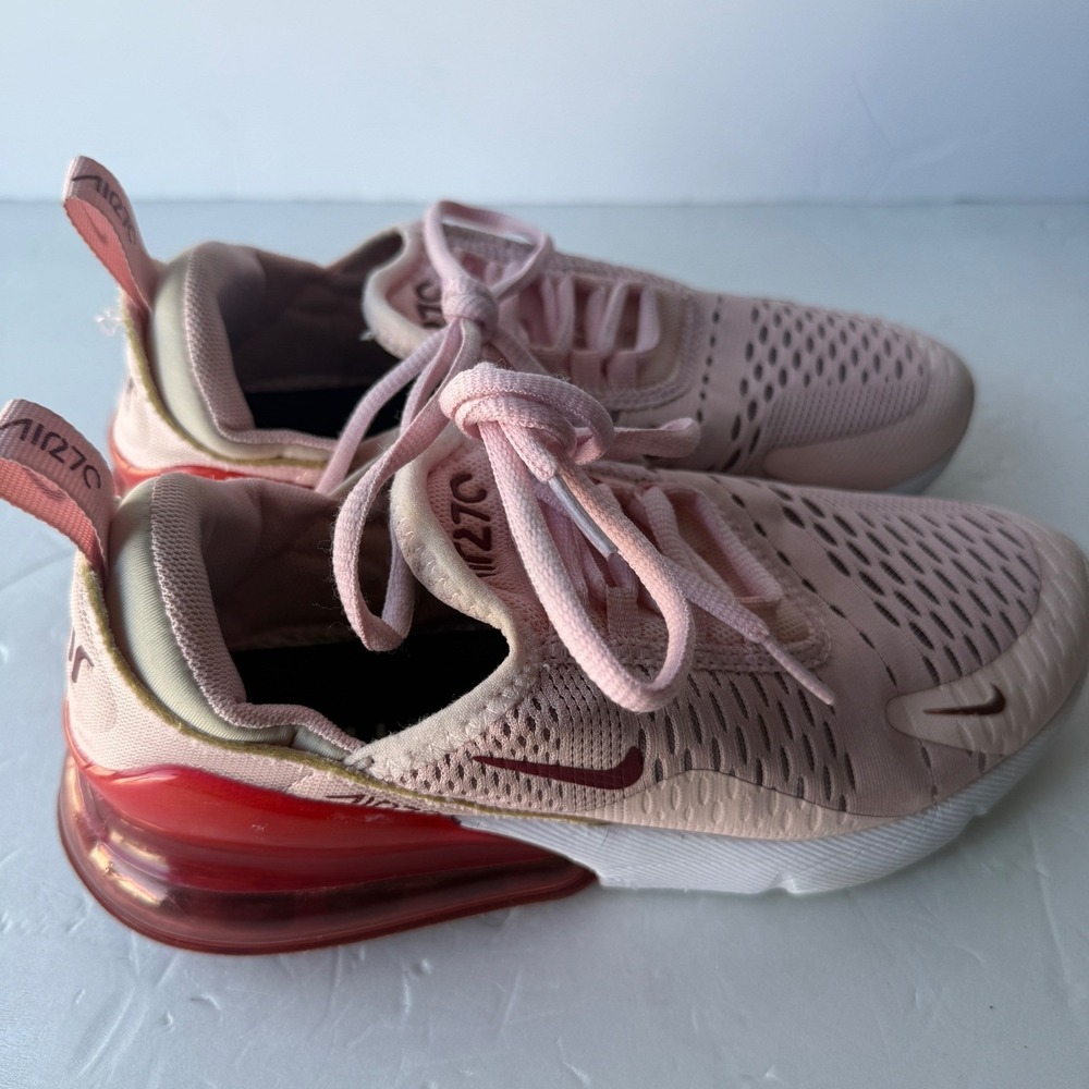 Nike‎ Air Max 270 Womens 6.5 Coral Stardust Burgundy Crush AH6789-661 Sneakers